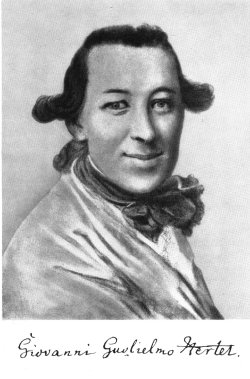 The composer Johann Wilhelm Hertel, with a VERY distinctive wig