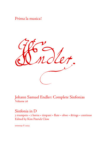 END029 Endler: Sinfonia in D