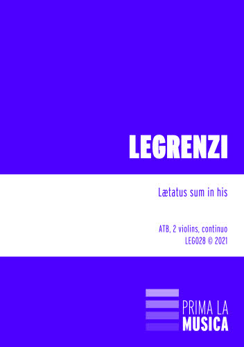 LEG028 Legrenzi: Lætatus sum